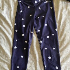 Womens Navy Star Print Leggings